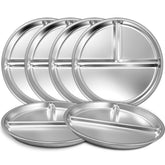 EWFEN front view 9-inch stainless plate shows durable construction and tidy compartments