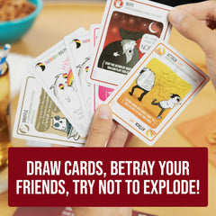 Exploding Kittens defuse card detail showcasing key mechanic and game safety