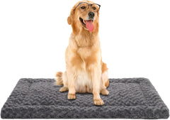 Exsnugy front view of large crate pad showing full coverage and neat edges for crate comfort