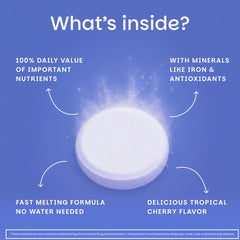 EZ Melts open tin with tablets visible for portable daily dosing
