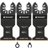 EZARC front packaging showing three carbide oscillating blades for long-lasting cutting