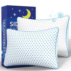 ezepilw front view of king pillow pair showing packaging and benefit of two-pack convenience