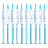 EZGO front packaging showing 10 mint gel syringes and benefits