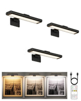 EZVALO front view showing sleek black picture light enhancing artwork with crisp illumination