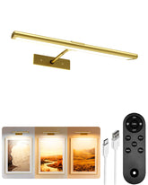 EZVALO front view of 13-inch picture light showing even artwork illumination benefit