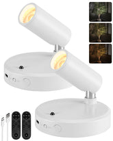 EZVALO front view spotlight shown mounted and highlighting item, clear focused accent