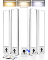 EZVALO front view of five 10-inch under-cabinet lights showing tidy installation