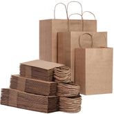 FACEBAG front pack of 90 kraft paper bags showing neutral brown look and quantity benefit