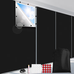 FADOTY front packaging showing full-size blackout sheet and portability benefit