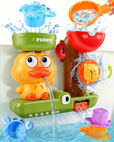 Fajiabao front packaging showing full bath toy set and colorful animals benefit engagement