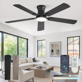 Fanbulous 52 inch front view showing sleek low-profile design and balanced blades, enhances room decor