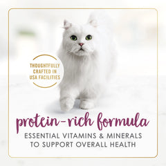Fancy Feast label close-up showing nutrition facts and ingredient clarity