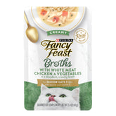 Fancy Feast pouch front view showing senior topper and convenience