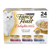 Fancy Feast front packaging showing 24-pack which simplifies feeding