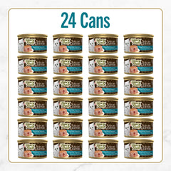 Fancy Feast cross-section revealing gravy center and flavorful surprise