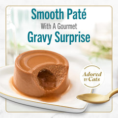 Fancy Feast open can close-up showing smooth pate texture and moisture
