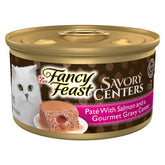 Fancy Feast front can view showing salmon pâté, appetizing presentation