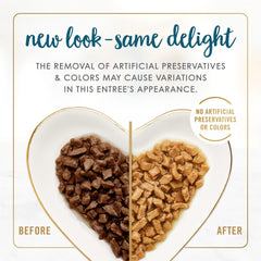 Fancy Feast close-up of minced morsels texture for easy chewing benefit