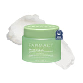Farmacy jar front view showing Green Clean balm and gentle removal benefit