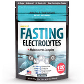 FAST LYTE front of bag showing label and unflavored fasting salts for easy identification
