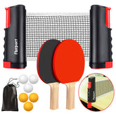 FBSPORT front packaging showing full portable ping pong kit and convenience