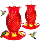 Fchstaer front view showing red pineapple glass and decorative appeal