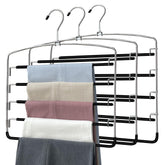 feasteery front view pack of three hangers showing compact storage benefit