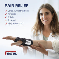 FEATOL adjustable hook-and-loop straps showing easy one-handed tightening