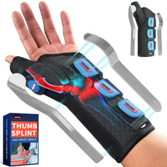 FEATOL front view of splint showing full thumb and wrist support for stability
