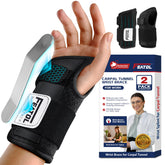 FEATOL front view of two wrist braces showing ready-to-use support