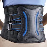 FEATOL lower back brace front view showing secure fit and reinforced support