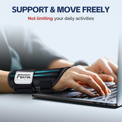 FEATOL close-up of removable metal splint demonstrating rigid support option