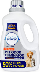 Febreze bottle front label showing product name and fresh scent benefit
