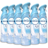Febreze front pack of six cans showing value and fresh scent benefit