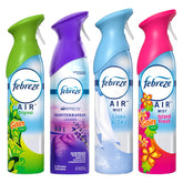 Febreze front pack showing four assorted scent cans and value