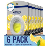Febreze lemon front packaging showing 6-count and brand freshness benefit