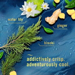 Febreze Ocean refill close-up showing cool notes and odor control
