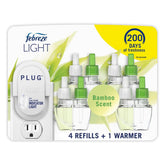 Febreze plug-in starter kit front view showing product and refills for easy setup