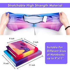 feela student fitting a cover on a hardback textbook for easy protection