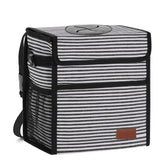 Femuar front view showing large stripe design and roomy capacity benefit