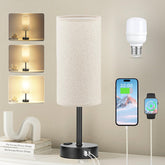 fenmzee front view beige lamp showing sleek silhouette and versatile placement