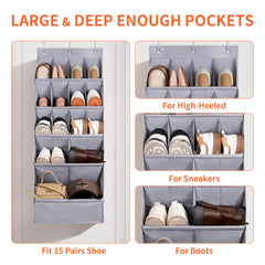 FENTEC over-the-door hooks installed showing easy no-drill setup benefit