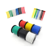Fermerry front view of six 12 AWG colored wire spools with accessories for organized wiring
