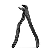 FERYES front view of long-handle nail clippers highlighting ergonomic shape and benefits