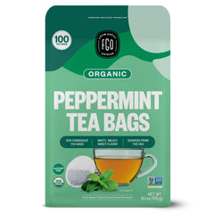 FGO front packaging showing organic peppermint and eco-friendly benefits
