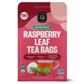 FGO front packaging showing organic raspberry leaf and benefit of freshness preservation