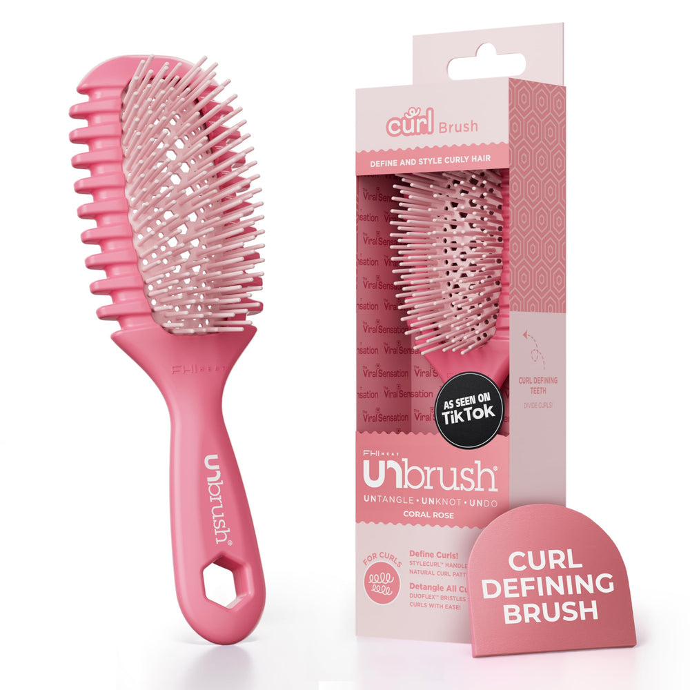 FHI Heat front view of UNbrush Curl showing shape and bristle layout benefits