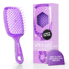 FHI Heat UNbrush front packaging showing amethyst lavender color and benefits
