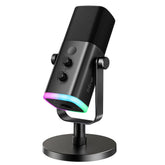 FIFINE AmpliGame AM8 front view showing compact design and clear controls for streamers