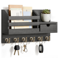 FifthQuarter front view wall mounted organizer showing neat storage benefit